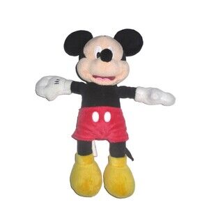 Disney Store Mickey Mouse 10" Plush Bean Bag Stuffed Animal